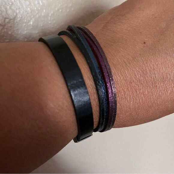 KEEP Collective Stella & Dot Double Wrap Adjustable Leather Bracelet - Picture 13 of 13